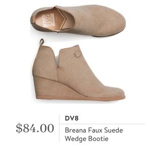 dv8 breana faux suede wedge bootie